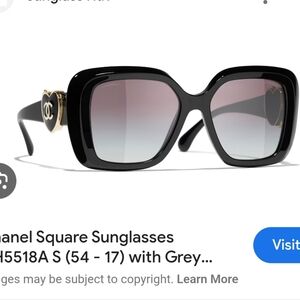 Chanel CH5518A c622 Black and Gold Women's Sunglasses